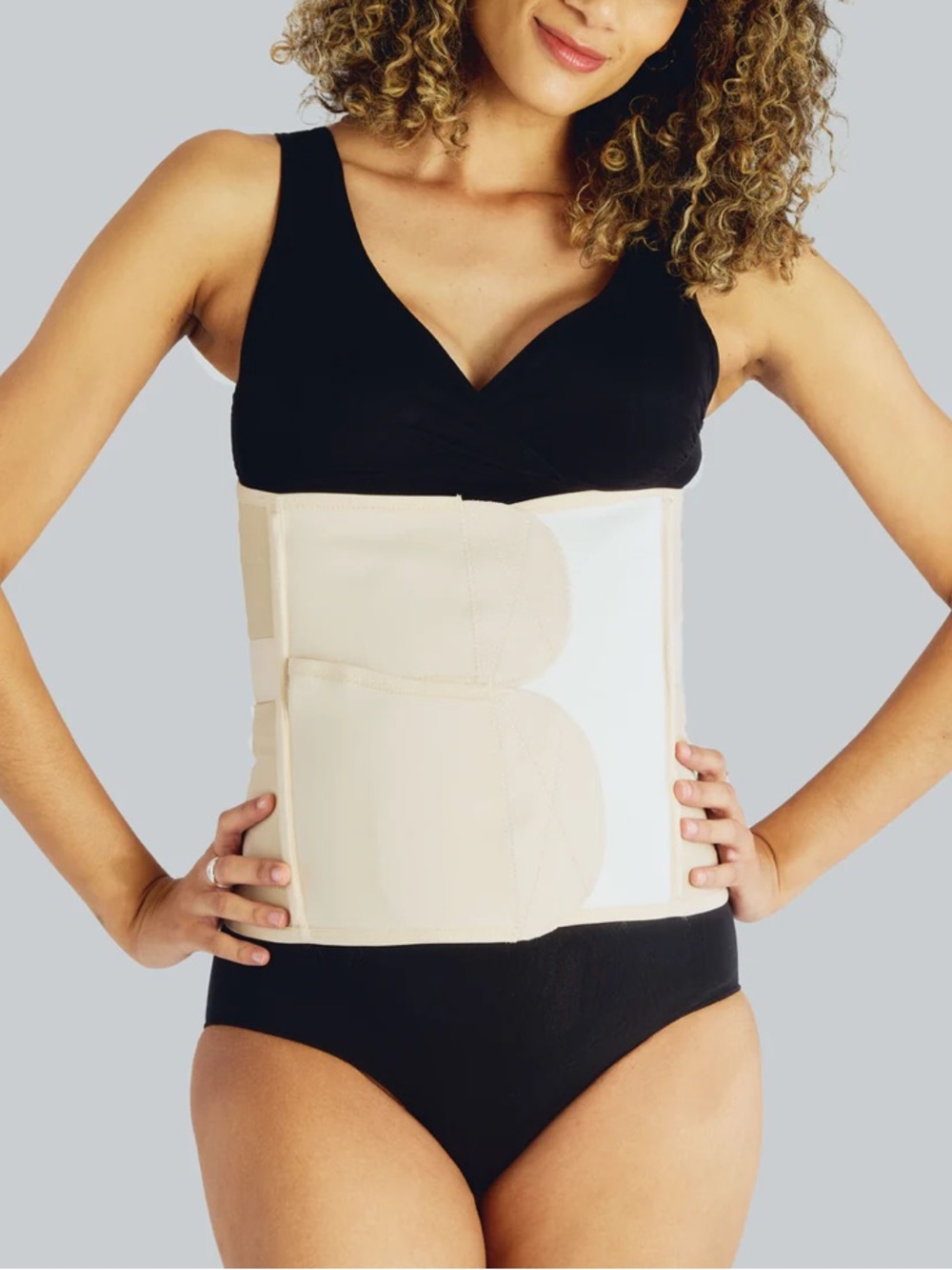 Luxe Postpartum Belly Wrap + extender - BLACK